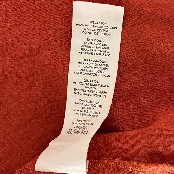 NASTY GAL Long Sleeve Button Dress in Rust Size: 4 - Picture 11 of 11